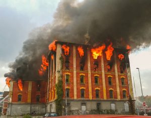 Fire In An Old Building in Celje. Building was destroyed and now don't exists anymore.